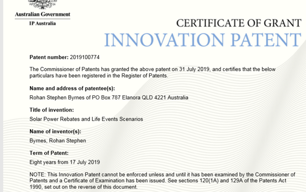 certificate of grant